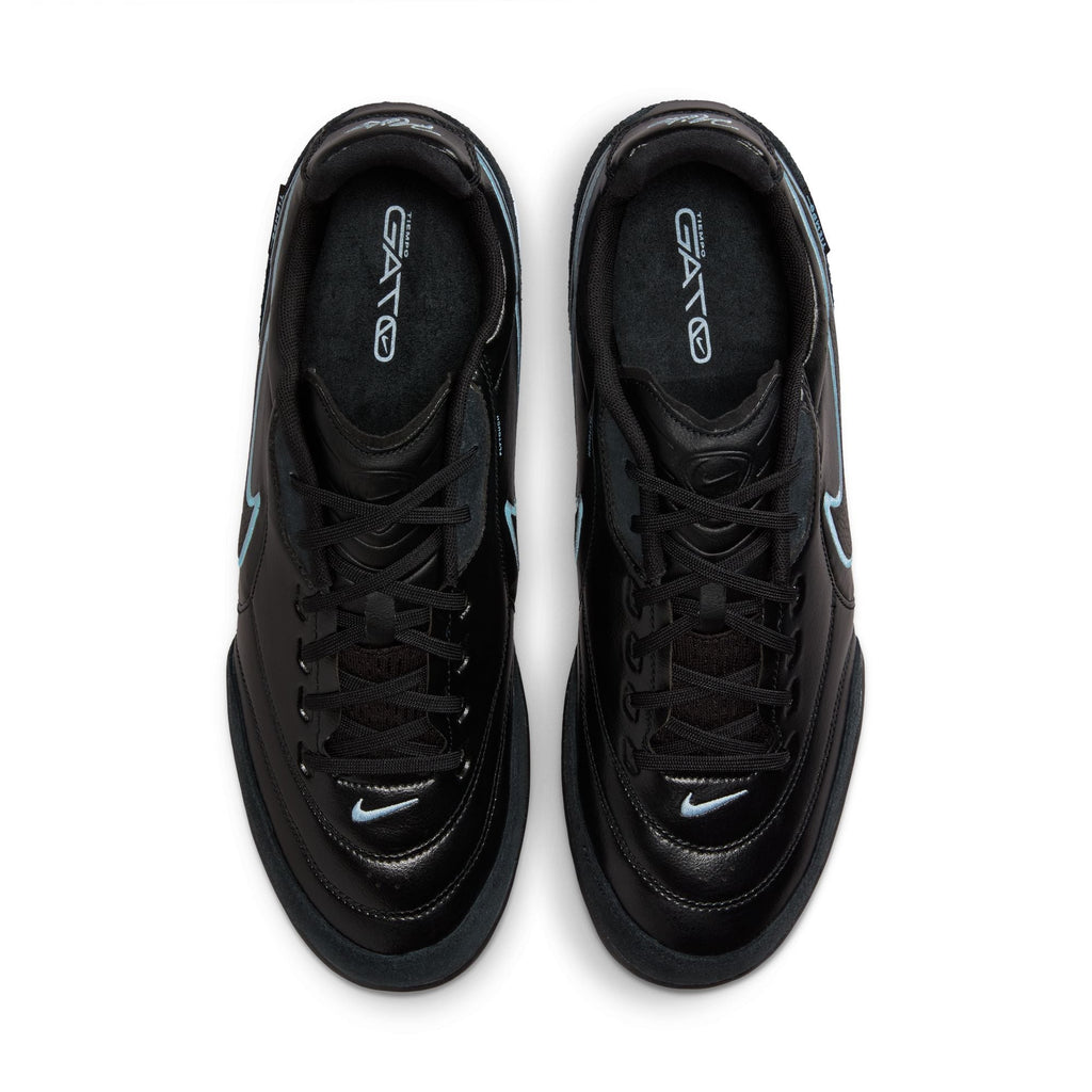 Nike Tiempo Streetgato IN Indoor/Court Low-Top Soccer Shoes-  Black/Obsidian/Ice Blue